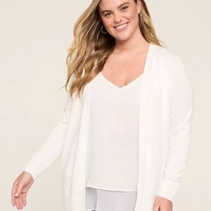 🤍 Open Front Cardigan – White 🤍